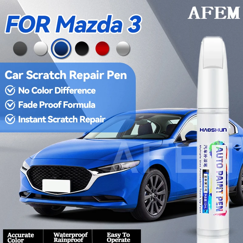 Specialized Automobiles For Mazda 3 2003-2025 BK BL BM BP Paint Repair Pen Touch Up Scratch Remover DIY Auto Accessories Black W