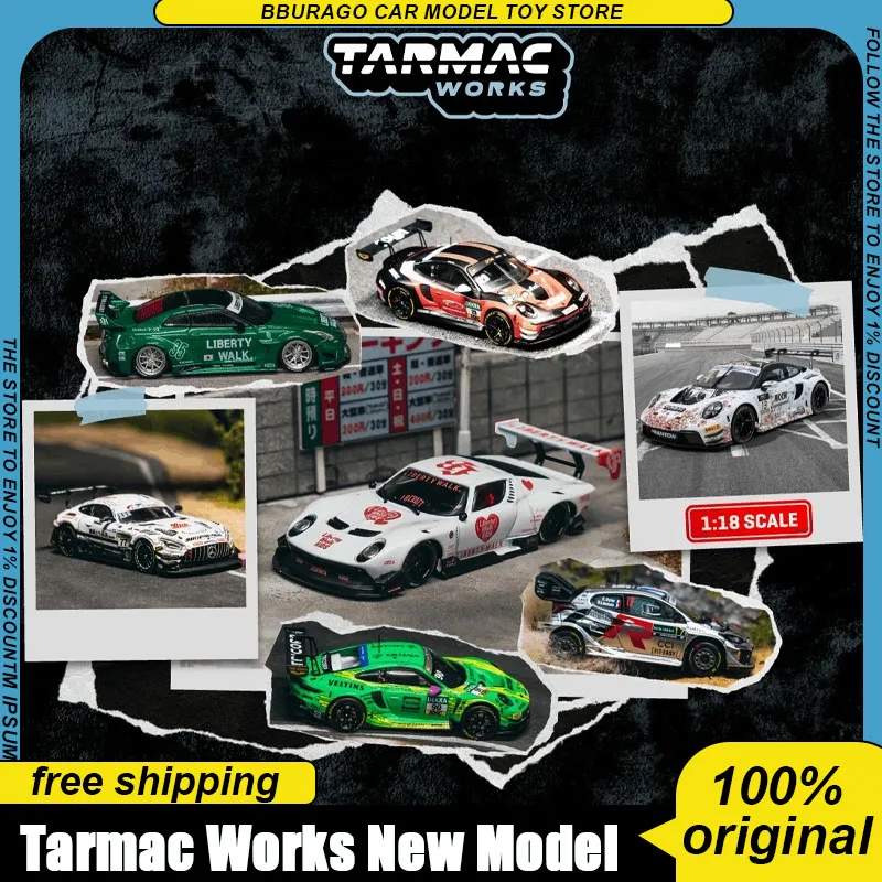 

Pre-Sale Tarmac Works 1:64 Lb Silhouette Gt Miura 35gt Rr Amg Gt3 Gr Yaris Porsche 911 Gt3 R Initial D Licensed Toys Gifts Kids