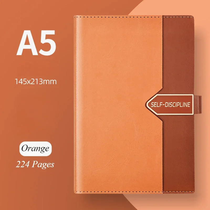 

A5 Retro Orange Notebooks Business 145*213 MM Creative Hand Leather 224 Pages Student School Stationery Office Beautiful Gift