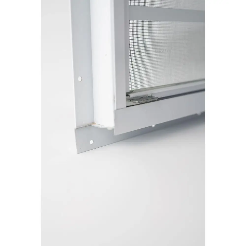 16x16 White Sliding Shed Window with Tempered Glass and Insect Screen