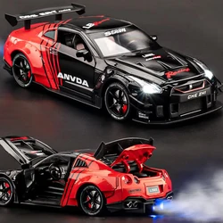 1:24 GTR R35 Spray Supercar Alloy Car Model Sound and Light Children's Toy Collectibles Birthday gift