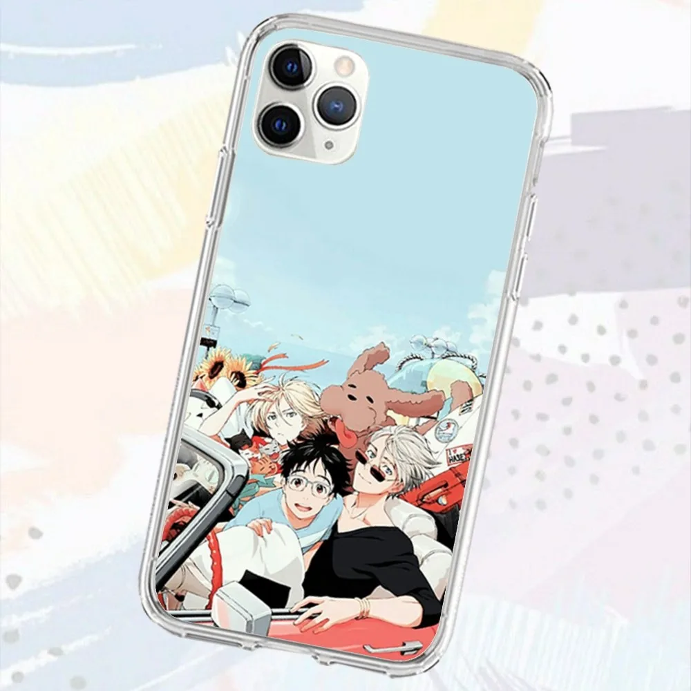 Y-YuriบนI-Iceอะนิเมะเคสโทรศัพท์สําหรับIphone 16 15 11 13 14 Pro Max 7 8 Plus X Xr Xs Max Se2020 12miniฝาครอบโปร่งใส