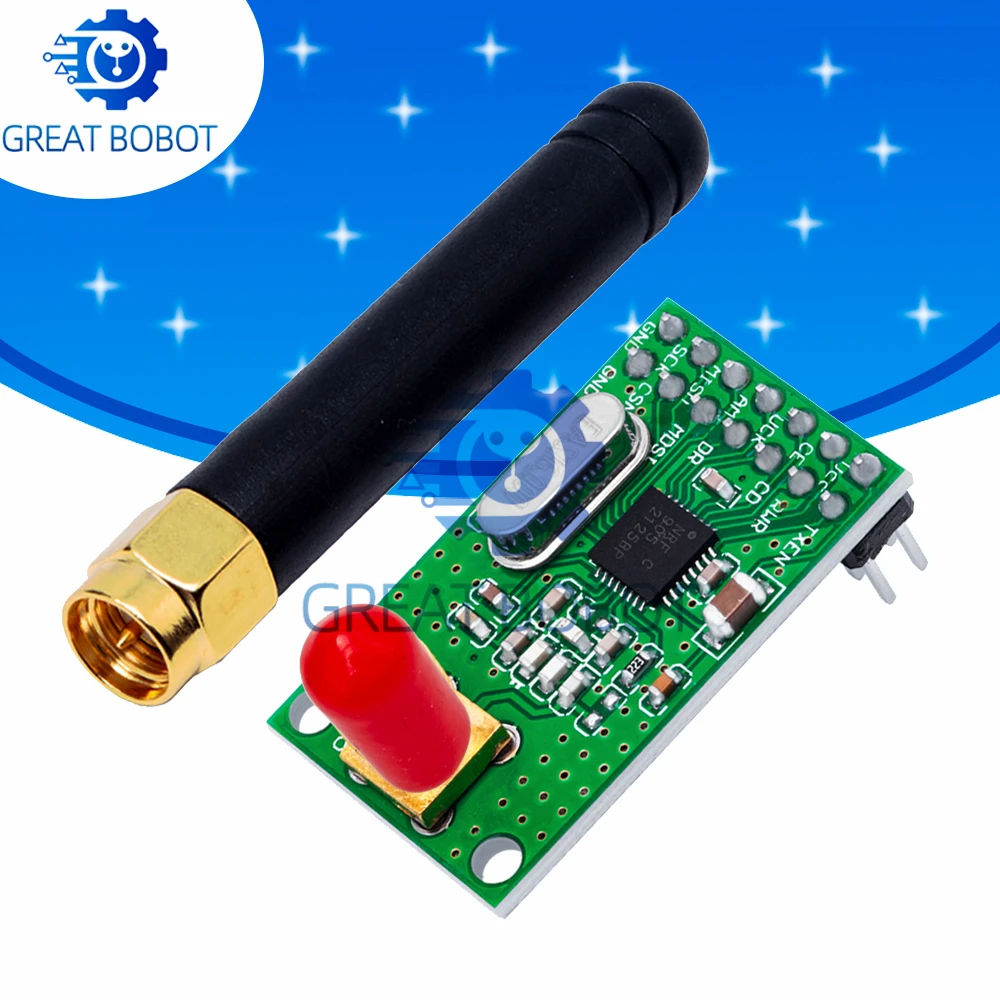 1~10PCS NRF905 Multi-Band RF Transceiver Module - 433/868/915MHz FSK/GMSK Programmable with SMA Antenna Interface & -120dBm