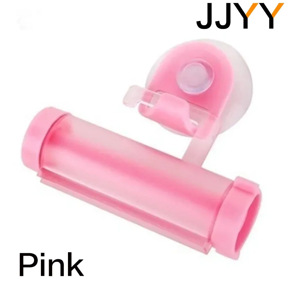 JJYY Multipurpose Rolling Tube Squeezer Tooth paste Dispenser Sucker Holder Dental Cream Bathroom Manual Syringe Gun Dispenser