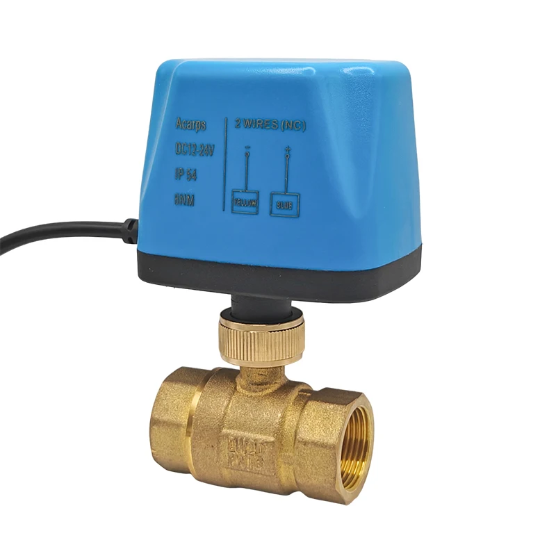 Acarps Vollmessing Motorisiertes Kugelventil Normalerweise Geschlossen/Normalerweise Offen 2-Draht 1/2' 3/4' 1' Innengewinde 12V 24V 110V 220V – Detail 15