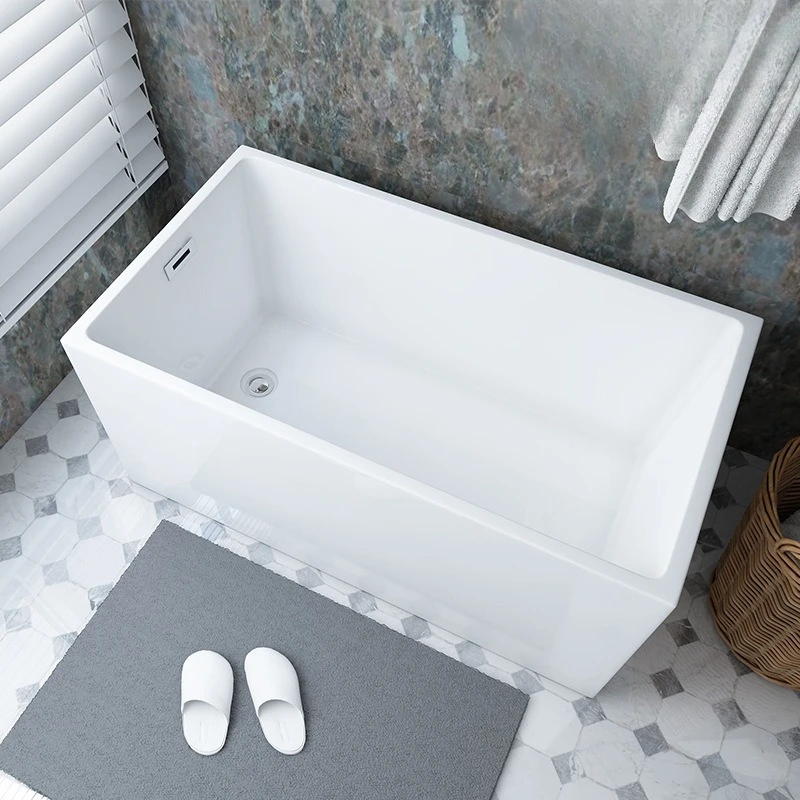 Square with seat Popular style Household acrylic independent small bathtub QT-075A