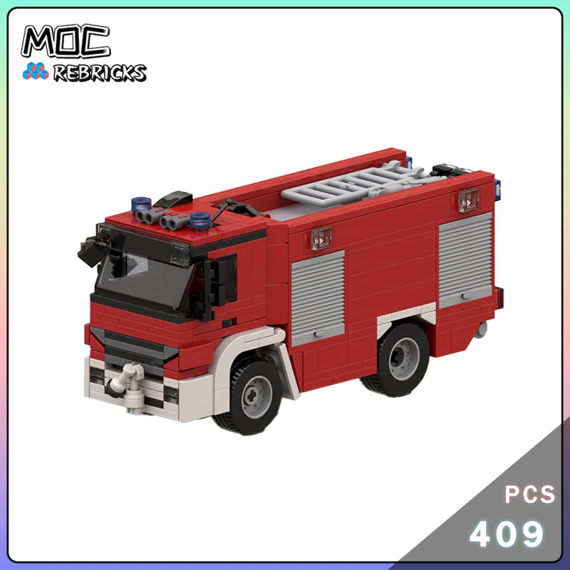 مدينة سلسلة MOC محرك النار بنة نموذج أطقم DIY تجميع الأصالة الطوب عرض السيارة لغز لعبة هدية عيد ميلاد