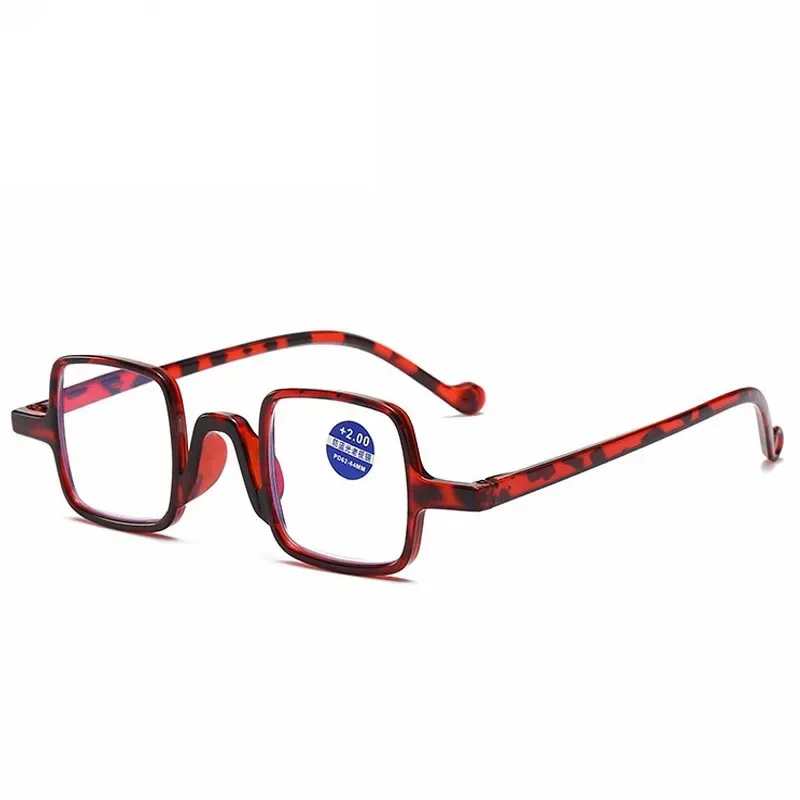 

Retro Leopard Asymmetrical Round&Square Reading Glasses Women&Men Presbyopia Glasses Hyperopia Eyeglasses For Elder