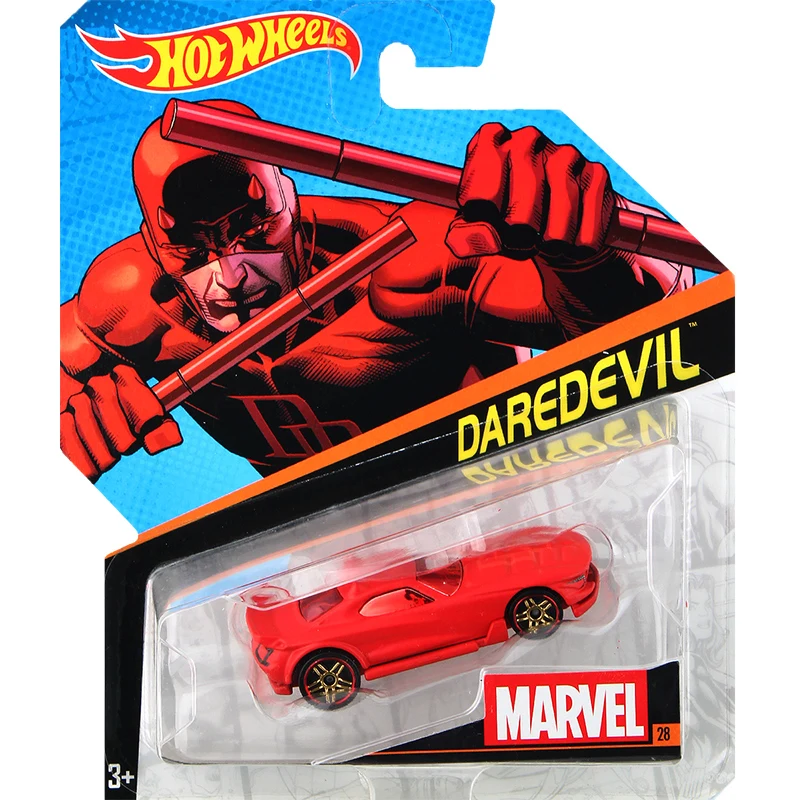Hot Wheels Disney Marvel Street Fighter personaje clásico tema coche modelo de juguete para niños GCK28 juego sin radiocontrolado