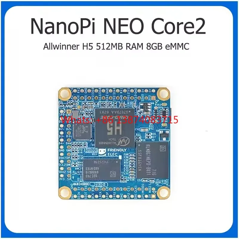 512M+8G eMMC NanoPi NEO Core2 Allwinner H5 Quad-Core ARM Cortex-A53 SBC Core Board Support Ubuntu Core Debian In Stock