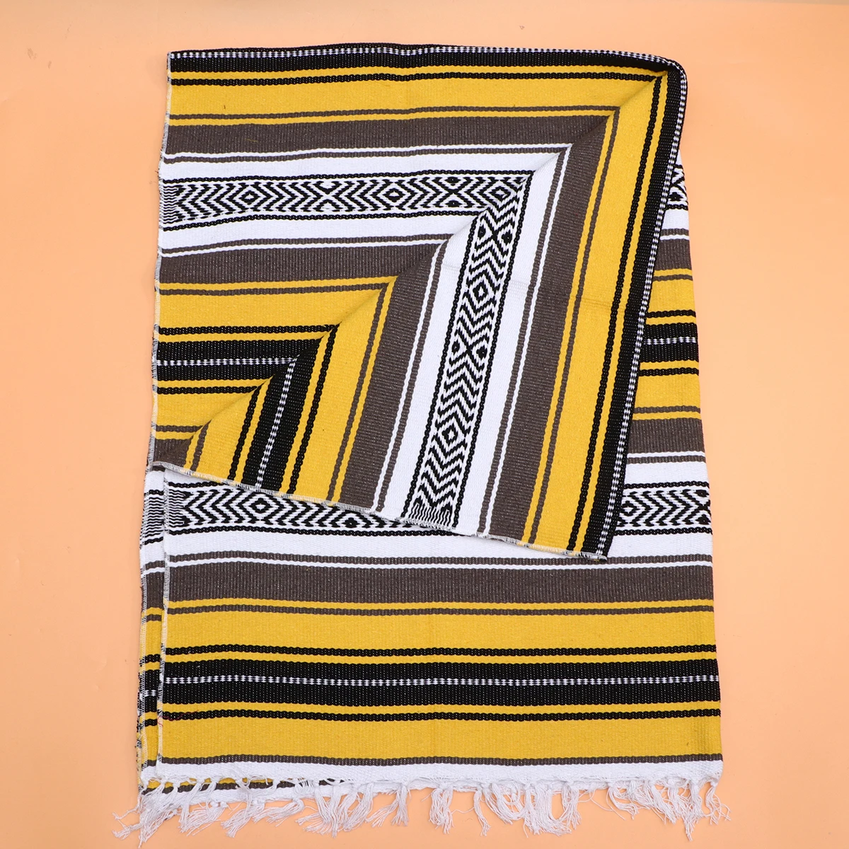 

Red 130x180cm Mexican Blanket Woven Sofa Throw Soft Vibrant Yoga Mat Cape Mexican Blanket Yoga Mat Blended Cape