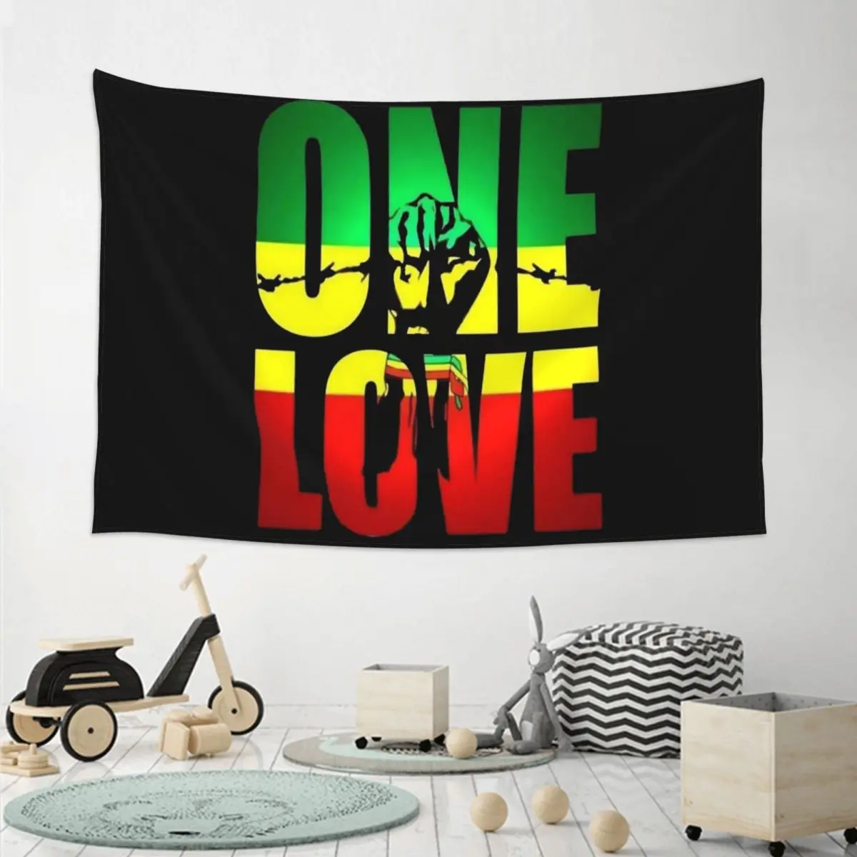 Harajuku Vintage Style Arts Bob Marley One Love Tapestry Funny Wall Hanging Aesthetic Home Decor Tapestries for Dorm Room