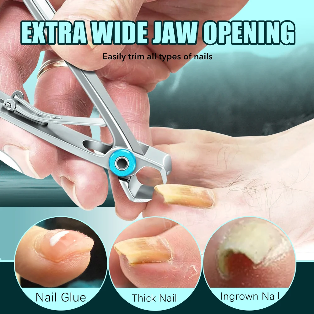 2 قطعة/المجموعة مسمار كليبرز مجموعة 15 مللي متر واسعة الفك فتح أظافر المقص سميكة الأظافر إصبع مسمار كليبرز ل نام أداة قص الأظافر
