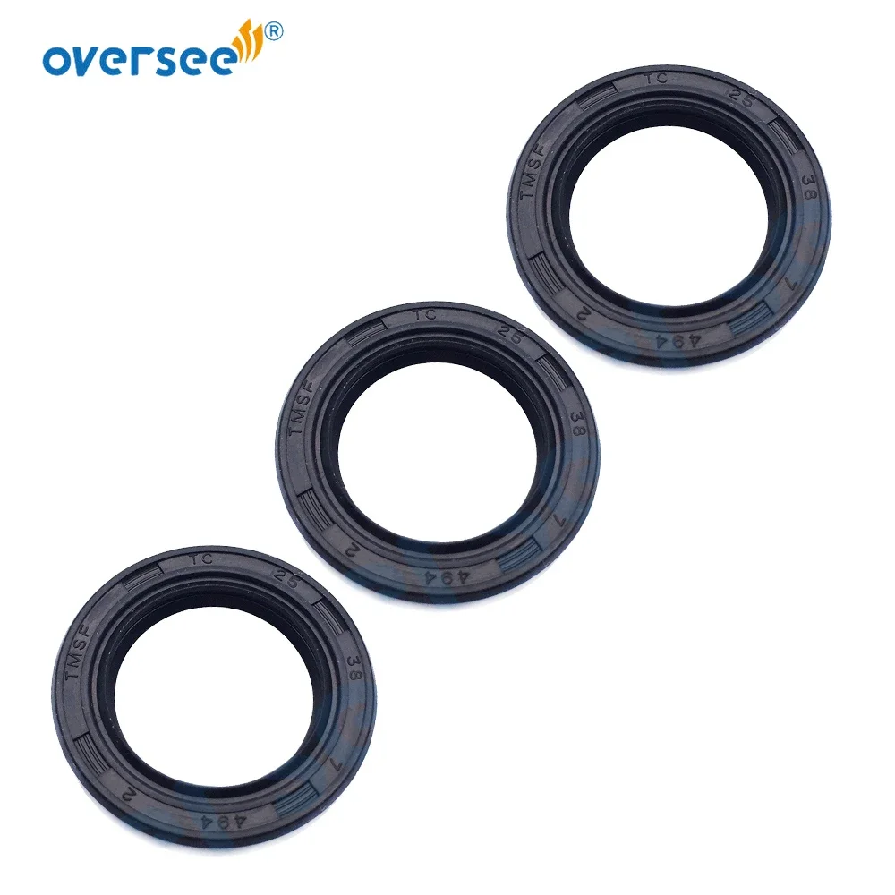 Oil Seal 93102-25M48 93102-25M44 For Yamaha Parsun Hidea Outboard 9.9HP 13.5HP 15HP 2 Stroke 25-38-7mm 3pcs/set