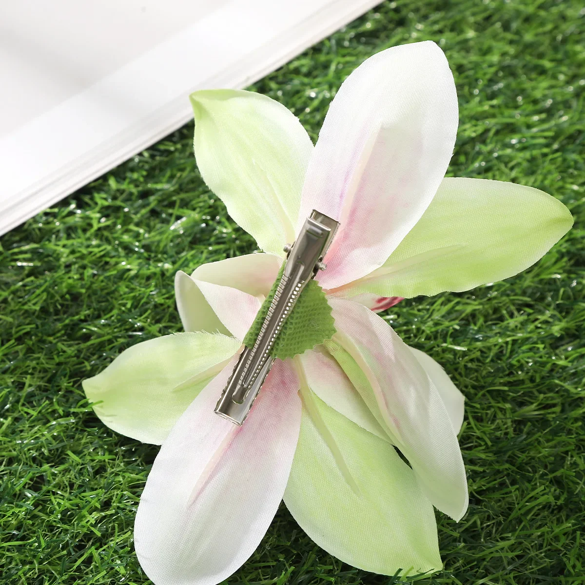 New Bohemian Orchid Flowers Hair Clips Small Hairpin Bridal Barrette Beach Wedding Flower Women Holiday Hair Accessories view 5