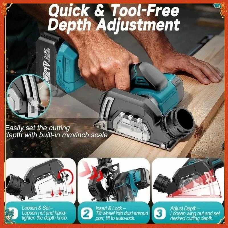 ماكيتا 3 بوصة بدون فرش صغيرة بدون فرش زاوية طاحونة لاسلكية أداة القطع الكهربائية قطع منشار دائري أداة كهربائية