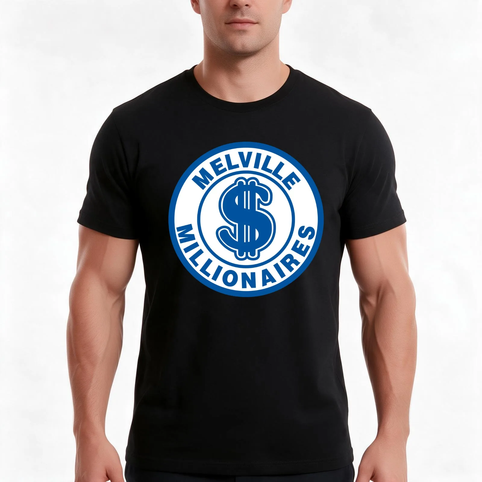 Melville Millionaires T-Shirt, Summer Casual Cotton Tee, Oversized Streetwear Tops, Vintage Graphic Print, Unisex Men Women