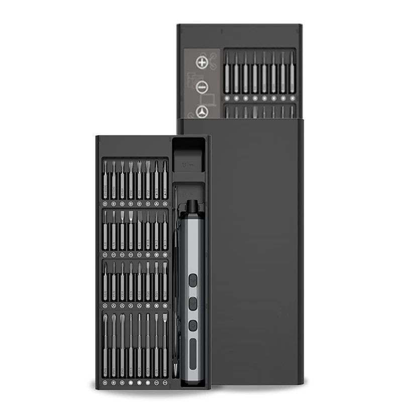 ipiip 68 in 1 cacciavite elettrico regolabile 3,7 V USB C ricaricabile rimovibile sostituibile utensile elettrico con luce LED