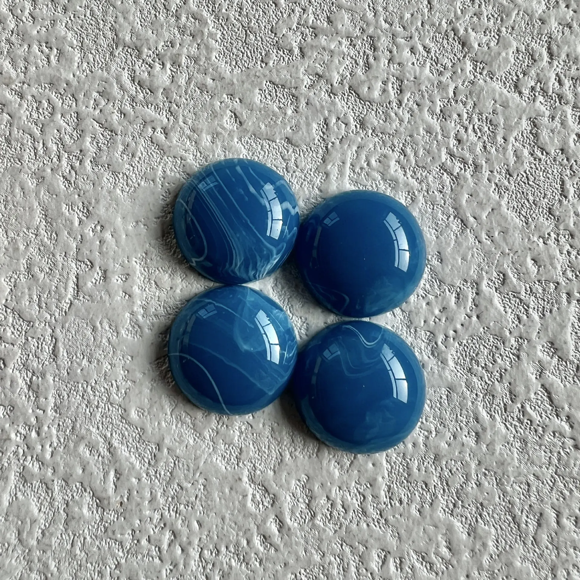 20pcs 17mm Print Round Flat Back Resin Cabochons Patch Diy Earrings Shoes Hair Clips Earring Jewelry Making Findings Decorations
