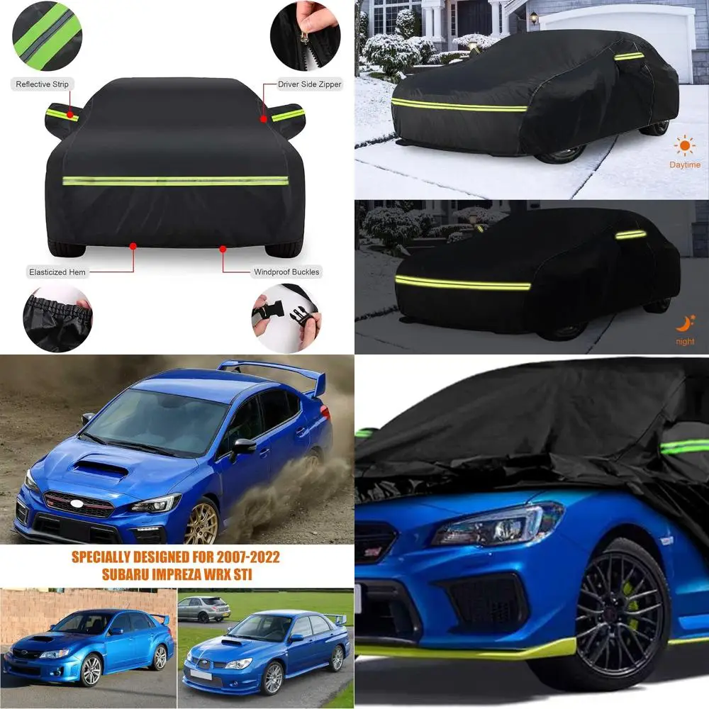 

Автомобильный чехол Subaru WRX Impreza STI на заказ, 2007-2024, 6-слойная всепогодная защита с дверью на молнии и ветрозащитными лентами