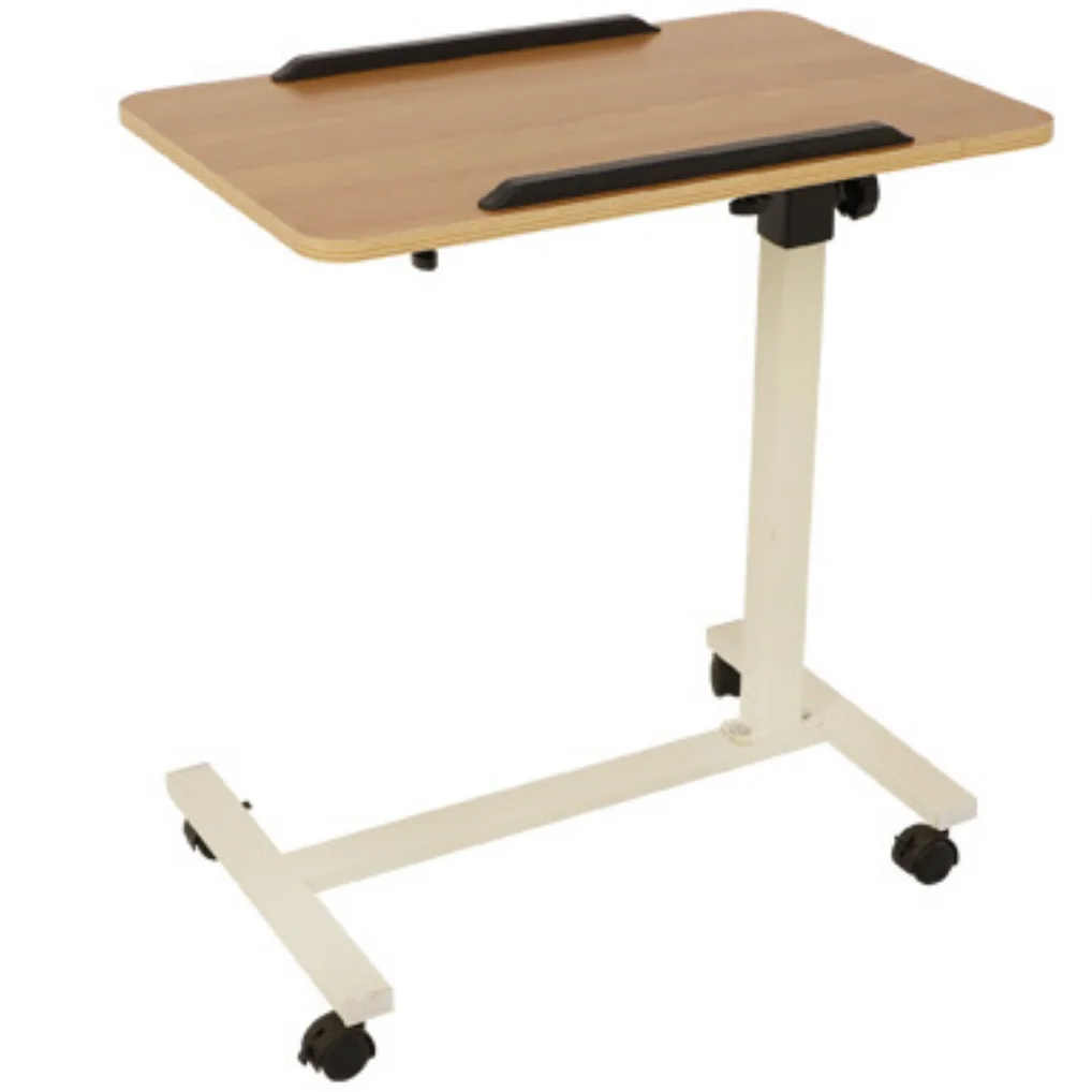 طاولة عمل متنقلة بعجلات مكتب كمبيوتر قابل للطي طاولة بجانب السرير للتمريض والرعاية المنزلية وغرفة المعيشة وطاولة سرير مريحة للمدرسة #1