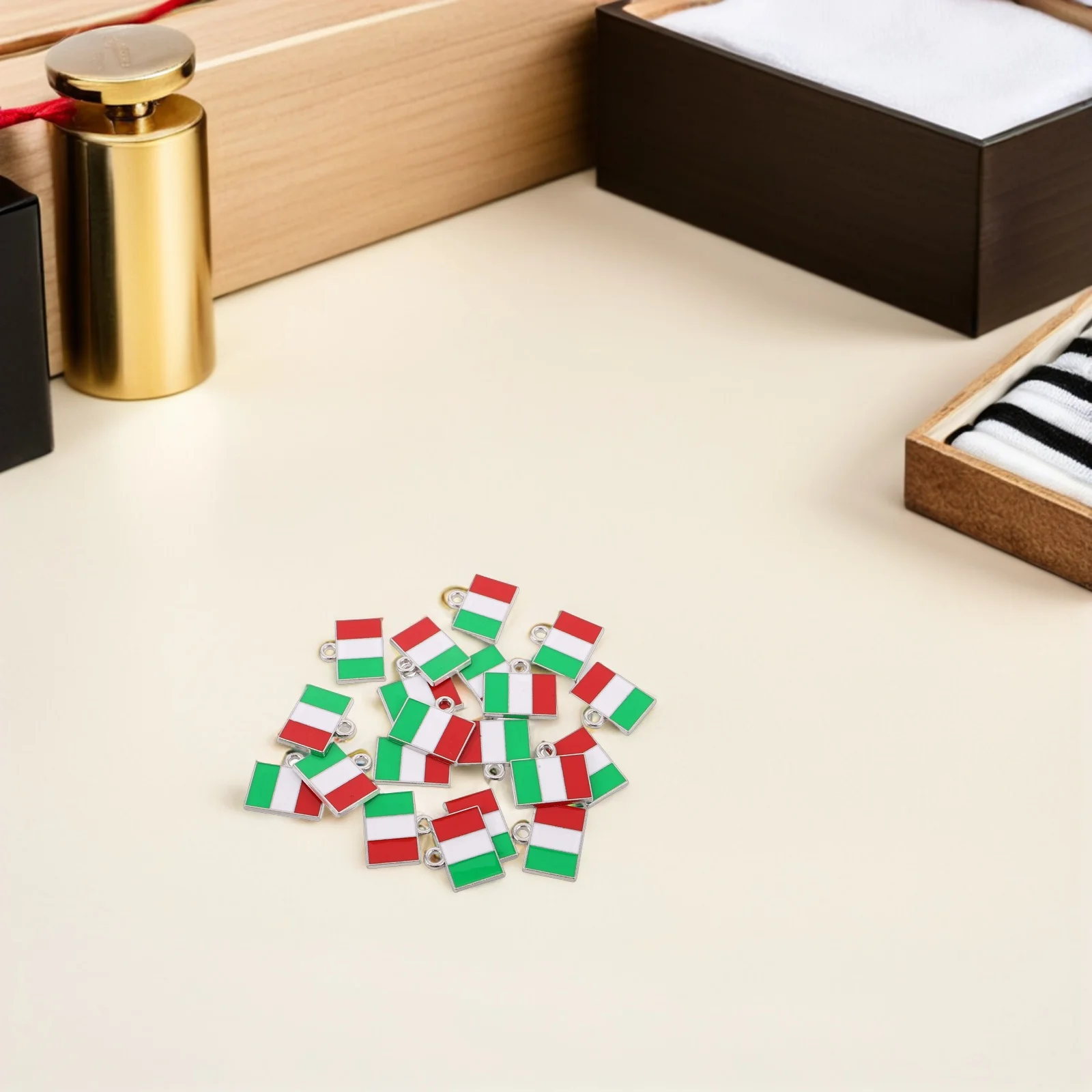 

20pcs Flag Pendant Charms National Flag Jewelry Making Supplies For Diy Bracelets Necklaces Keychains Anklets Crafts Accessories