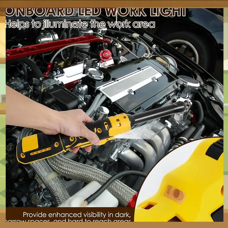 

Extended Ratchet Wrench Electric Ratchet Driver With Variable Speed 3" Extension Bar & 1/4" Adapter, Cordless Ratchet Wrench-BAA