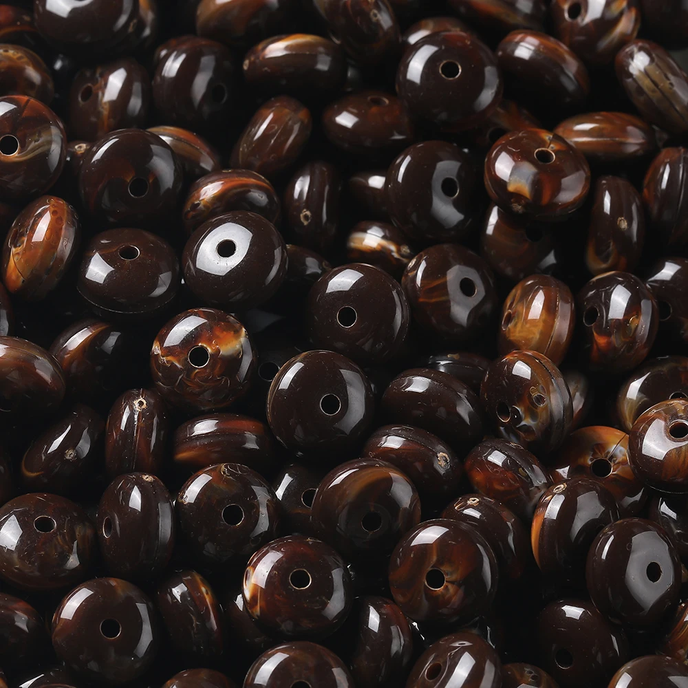 50 stuks gekleurde acryl twee kleuren kralen platte ronde spacer kralen voor doe-het-zelf oorbellen kettingen armbanden sieraden maken bevindingen