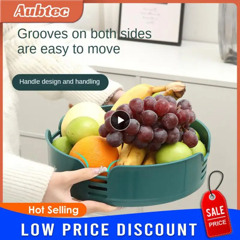 Fruit Tray Save Space Easy To Use Strong Load-bearing Capacity Multifunctional Fruit Plate Convenient Rotating Design Rotate