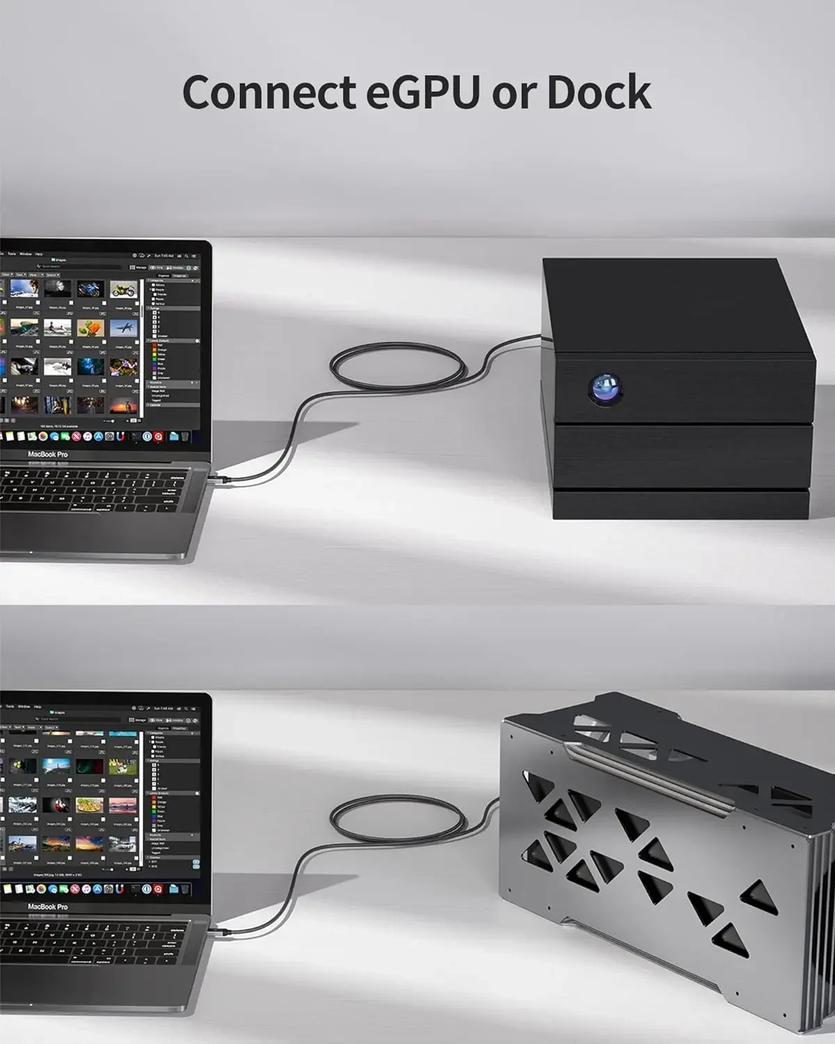 Kabel USB4 40 Gb/s Thunderbolt 4 Typ C 8K 60 Hz 240 W Kabel do szybkiego ładowania Kabel Thunderbolt 3 USB C do USB C Kabel do przesyłania danych do iPhone 15 Pro — zdjęcie produktu 2