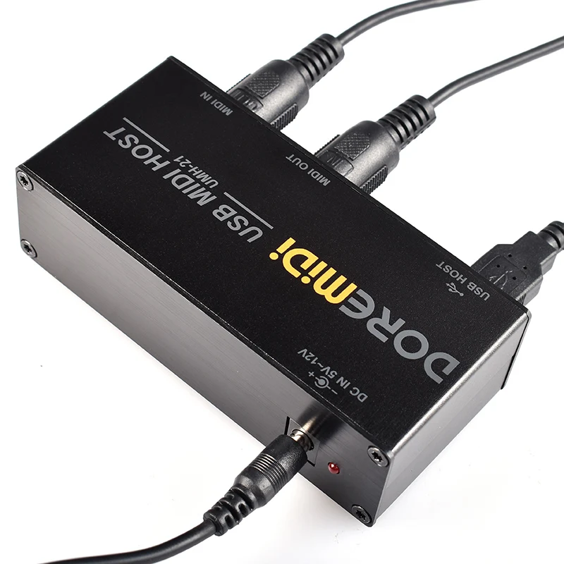 DOREMiDi szybki USB MIDI Host Box Host MIDI konwerter USB na MIDI UMH-21 kompatybilny ze wszystkimi urządzeniami z interfejsami USB MIDI