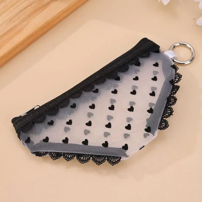 Kosmetiktasche aus Netzstoff mit Spitzenbesatz, transparentes Design und tragbar, perfekt für Reisen, den täglichen Gebrauch und die Aufbewahrung von Make-up-Pinseln und Lippenstiften. – Detail 6