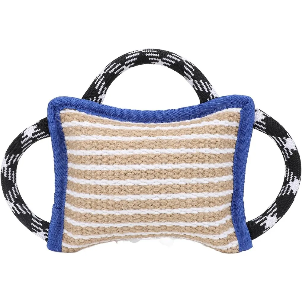 

Dog Bite Pillow Jute Durable Tear-resistant Strong Tearing Interactive Play Toy Tug War Biting Pad Tear for Medium Large Dogs