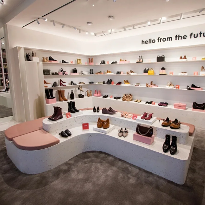 

custom.Custom-Shaped Display Shelf Women's Shoes-Wall-Mounted Rack Premium Bags and Leather Goods