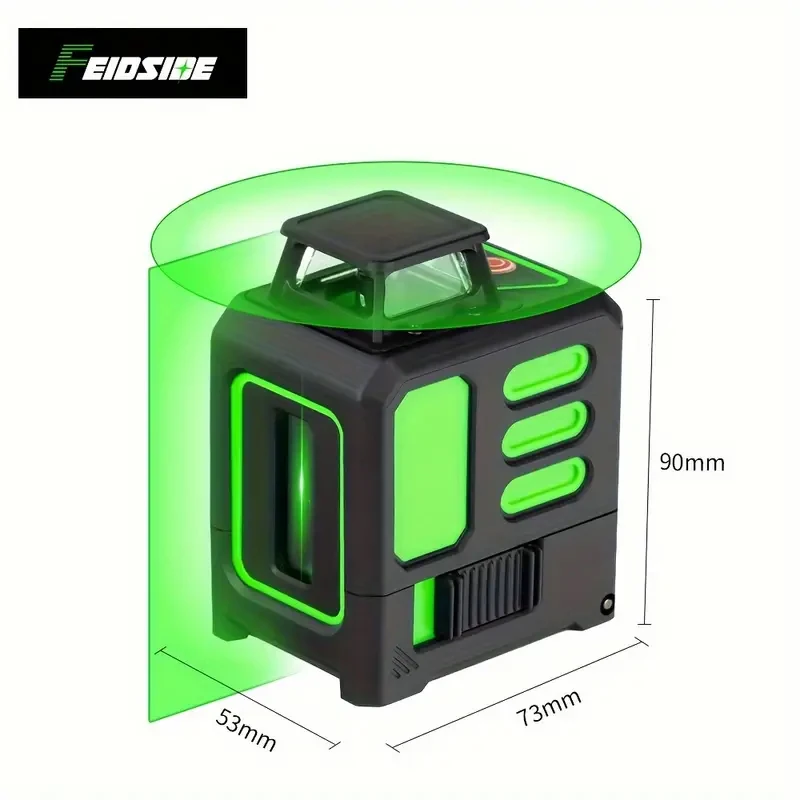 FEIDSIDE Green 5-Line Laser Leveler With Horizontal And Vertical Self Leveling For Building And Home DIY