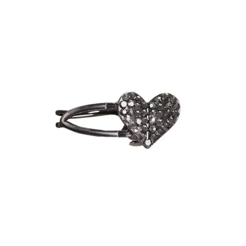 Small Forehead Broken Hairpin, Mini Rhinestone Bow, Side Duck Bill Clip, Premium Bangs Clip, Crystal Hairpin. view 5