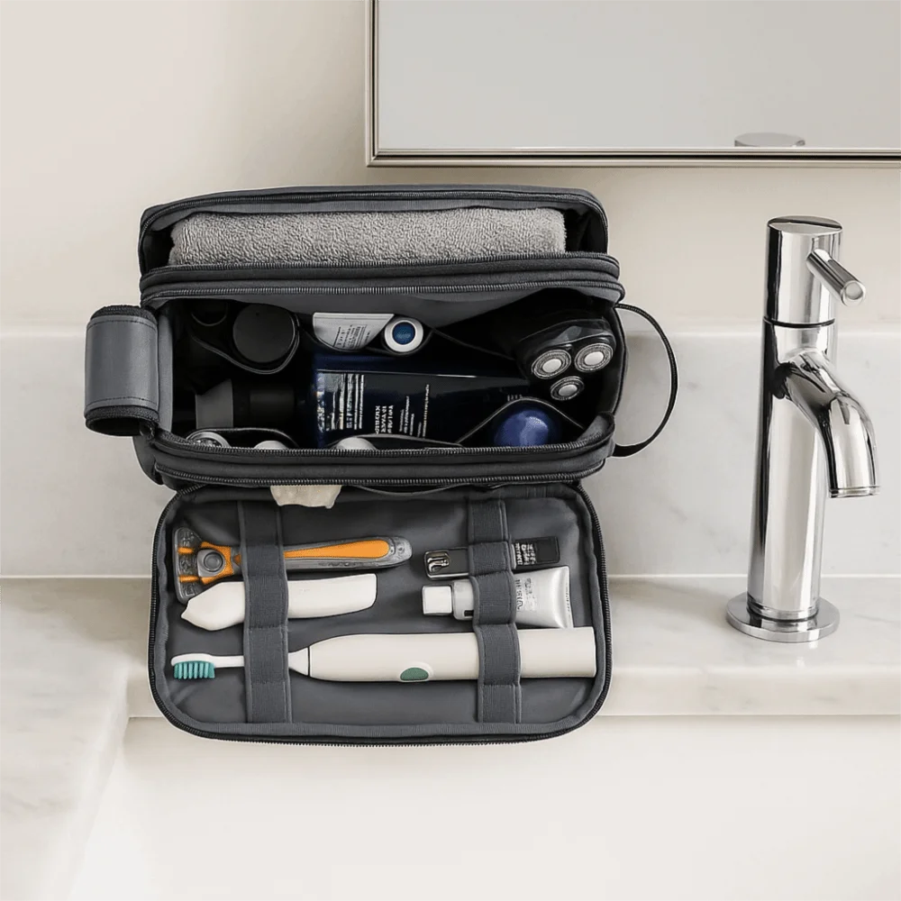 

Fashion Waterproof Travel Toiletry Bag Large Capacity Lightweight Cosmetic Bag Portable Multifunction Storage Bag Bathroom