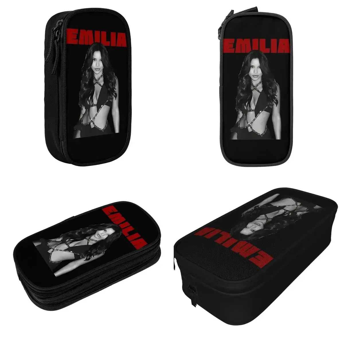 

MusicEMILIA MERNES Pencil Case Pen Holder Pencil Bags Girls Boys Big Capacity Students School Cosmetic Pencil Box