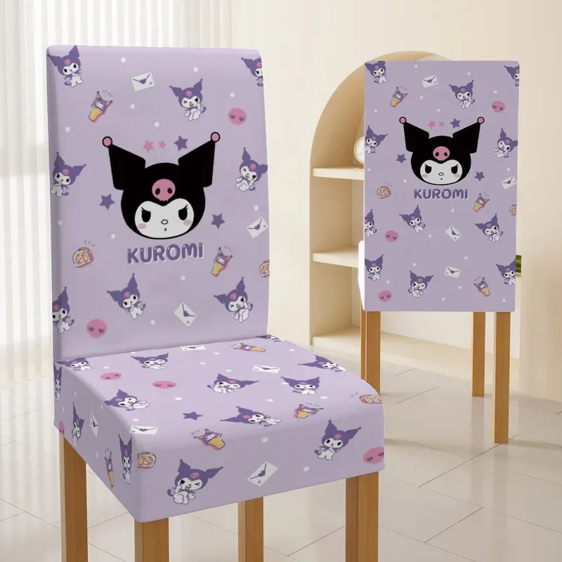 Anime Sanrio Hello Kitty Chair Cover Cartoon Cinnamoroll Kuromi Printed Universal Chair Cover Home Dining Table and Chair Cover