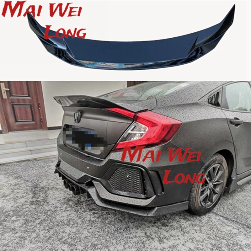 For Honda Civic 10TH Gen 2016 2017 2018 2019 Rear Wing Spoiler, Trunk Boot Wings ABS Spoilers JDM style