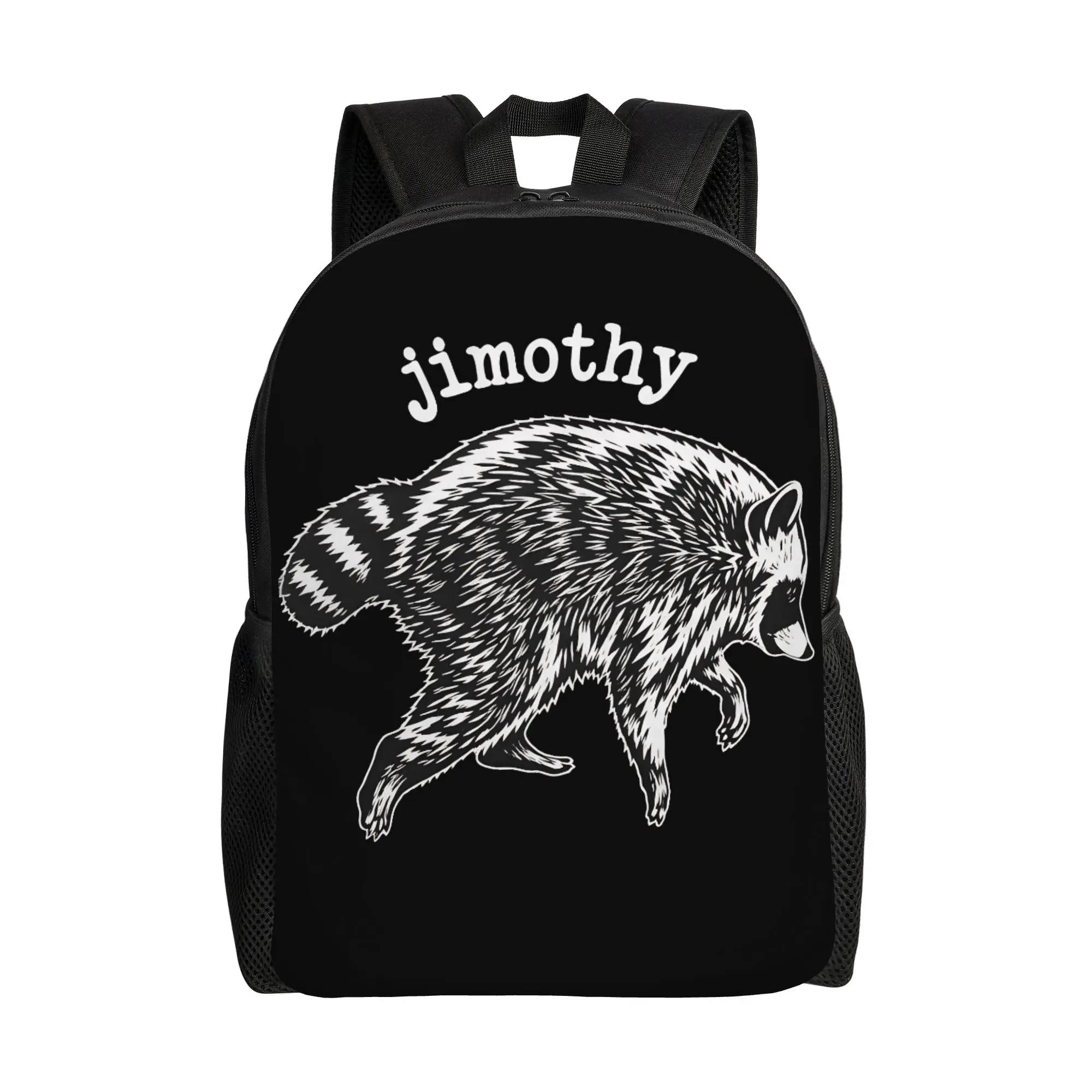 Jimothy the Ballard Seattle Raccoon Backpack  Boy Polyester Hiking Backpacks Lightweight Streetwear School Bags Rucksack
