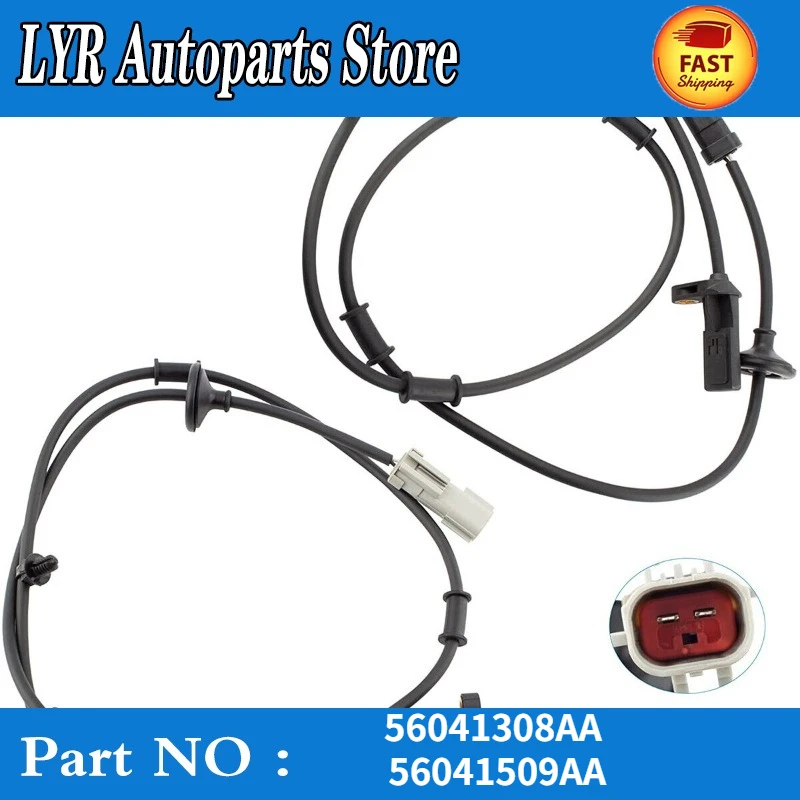 High quality 2Pcs Rear Left & Right ABS Wheel Speed Sensor for 99-04 Jeep Grand Cherokee  56041308AA 56041509AA 970-070 970-071