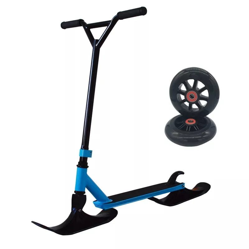 Trottinette de ski 2 en 1 pour adultes, sports de neige, scooter de cascade extrême, jouet de luge d'hiver, à vendre