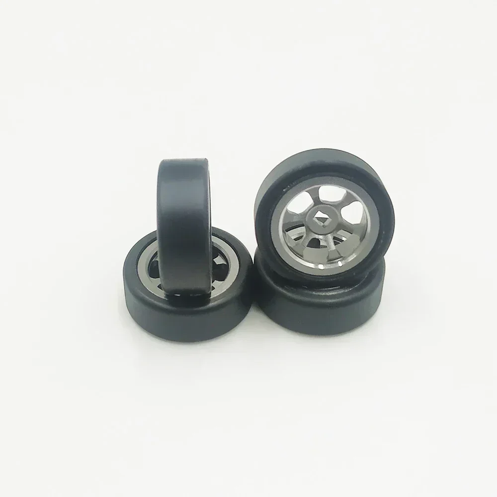 Llanta de aleación de 4 Uds., neumático de deriva de 5 radios para coche modelo de hobby rc 1/28 Wltoys K969 K989 P929 rally de deriva kyosho mini-Z Q D