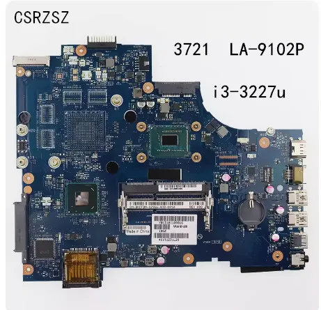 

CSRZSZ For 17R 3721 5721 Laptop motherboard with heatsink CN-06006J 06006J 6006J VAW11 LA-9102P With SR0XF I3-3227U CPU 100%