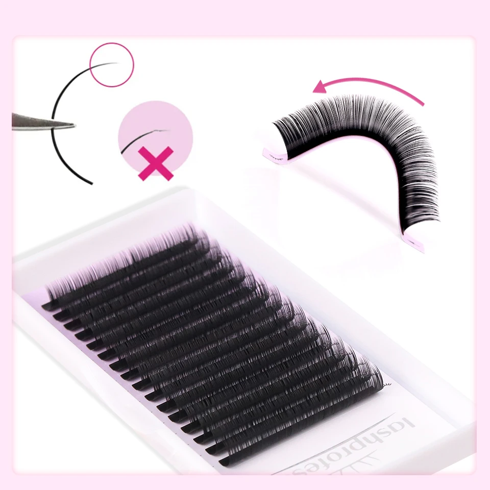 10 Trays/Lot Wholesale Individual False Eyelashes Extension Mink Russian Volume Eyelashes Korean PBT Silk Eyelashes Makeup Cila