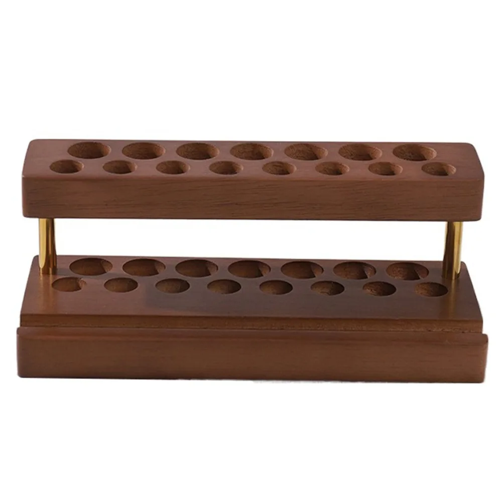 

9/15 Slots Walnut Pens Holder Creative Multifunction Toothbrush Holder Versatile Use Pen Tray Brush Display Case Office/School