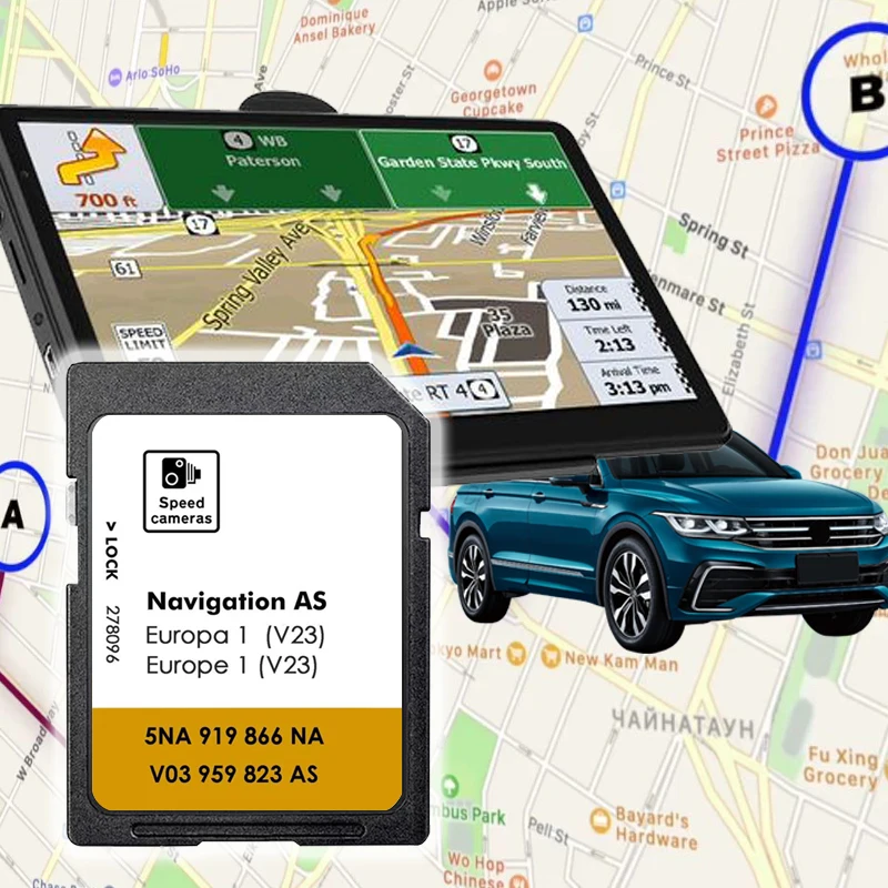 Mais Recente V23 2026 para Volkswagen MIB2 Discover Media Mapas Sat Navi Atualização de Cartão SD Europa Reino Unido