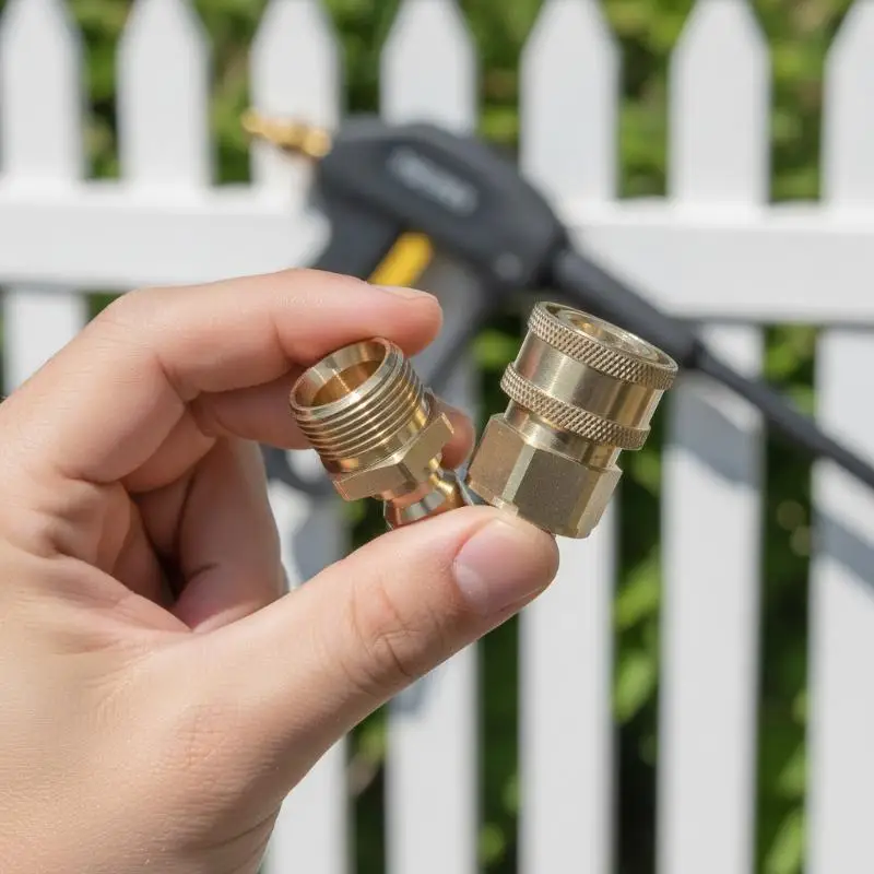 Copper Fitting for High Pressure Water Jet Machine 22mm*15mm Rust Resistant Connector for Garden Watering Patio Cleaning Tasks