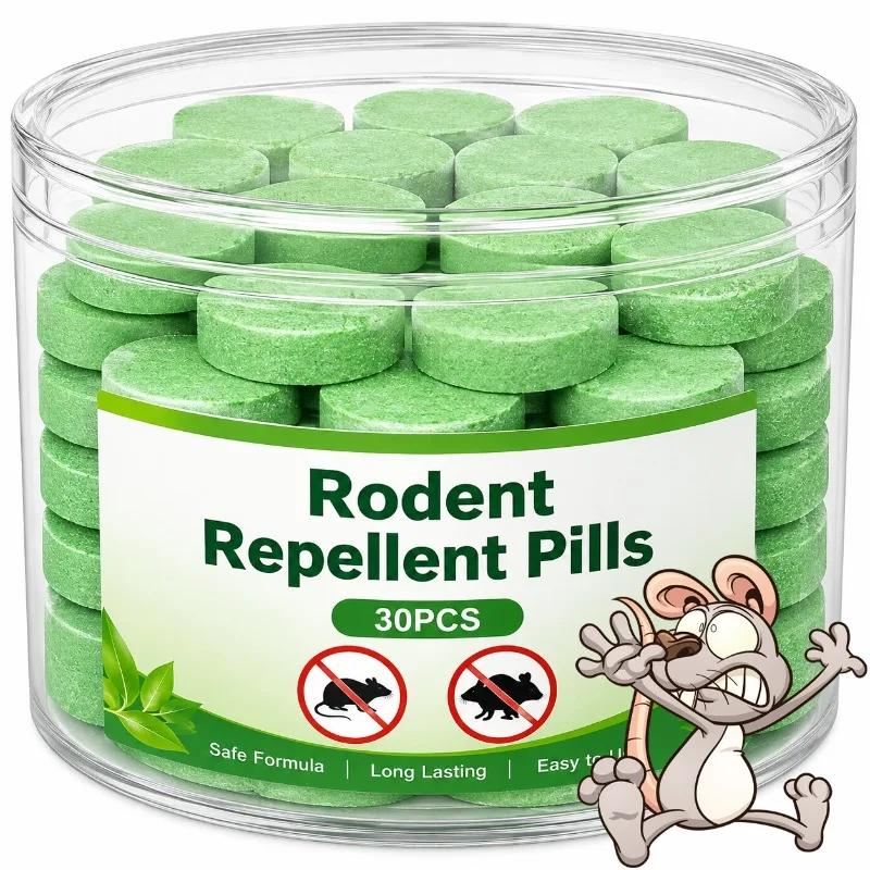 5/30Pcs Powerful Rodent Repellent Pills Mouse Traps Natural Mint Pellets for Indoor Outdoor Rat Mice Roach Insect Control Tool
